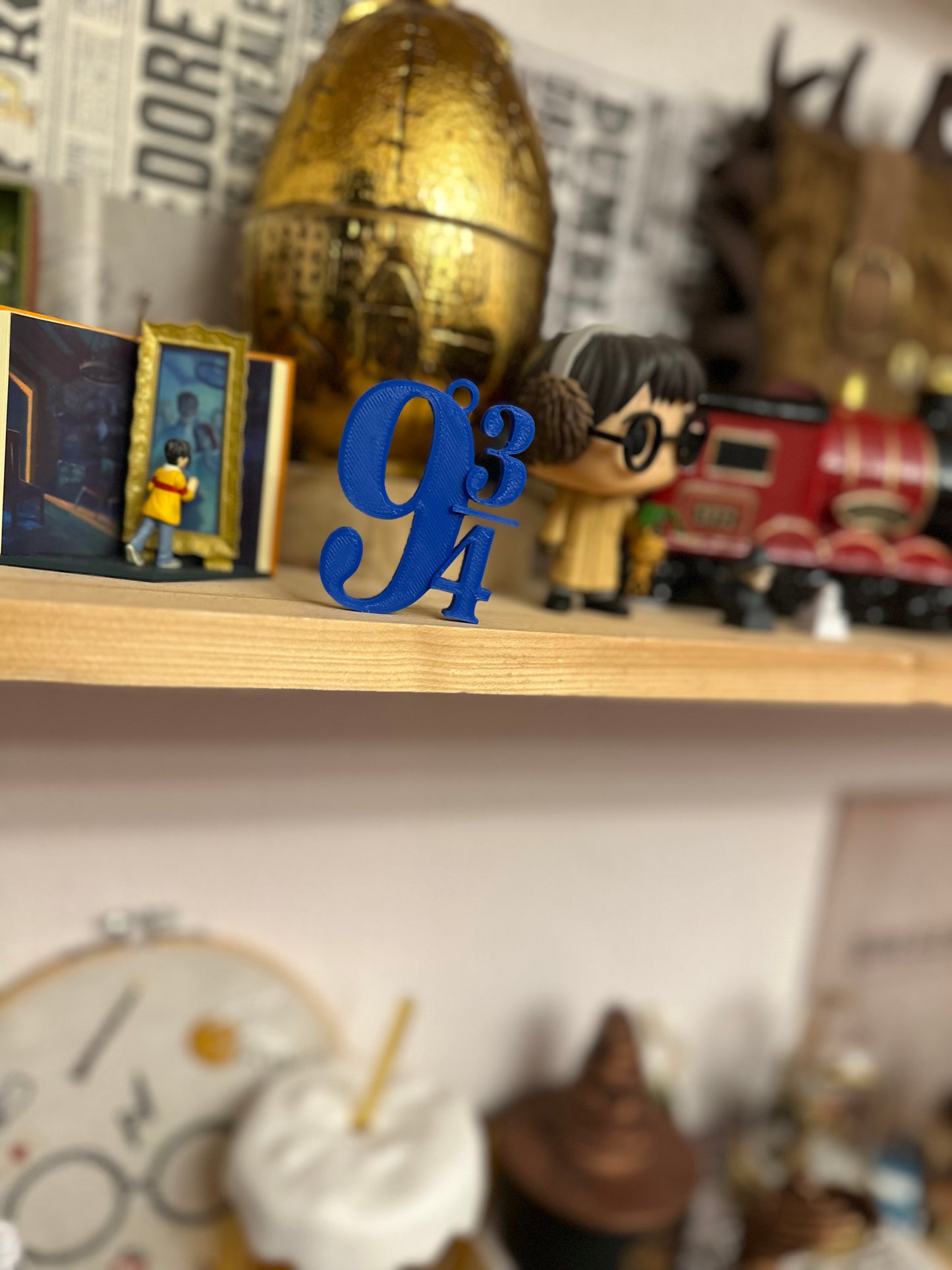 Ornement de voie du train BLEU - Décoration magique