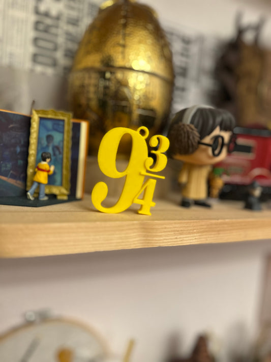 Ornement de voie du train JAUNE - Décoration magique