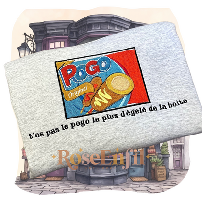T’es pas le plus degelé de la boite - QC / Canada broderie humour / plusieurs couleurs crewneck