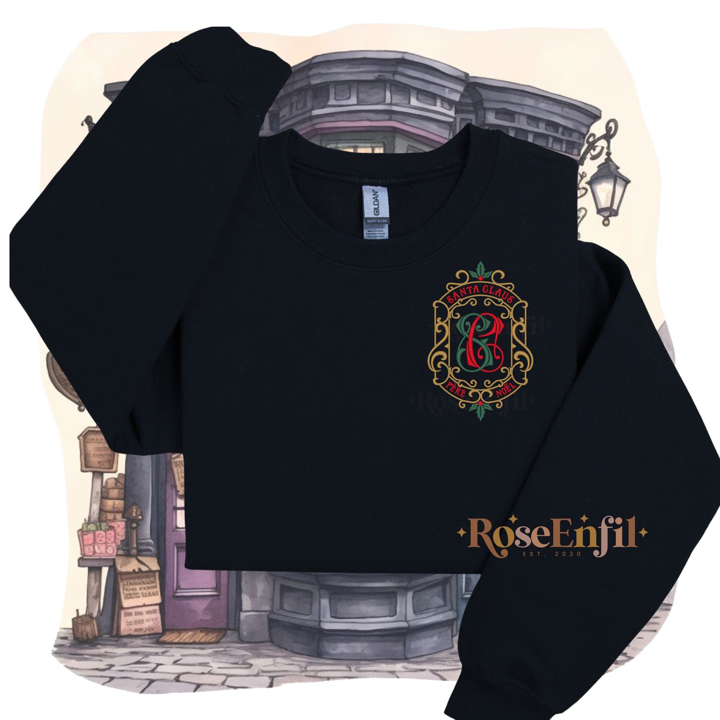 Le père noël - Monogramme  - Collection Noël Nostalgie (broderie) - Plusieurs couleurs