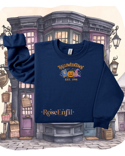 La ville d'halloween - Collection Halloween Vintage  - Plusieurs couleurs