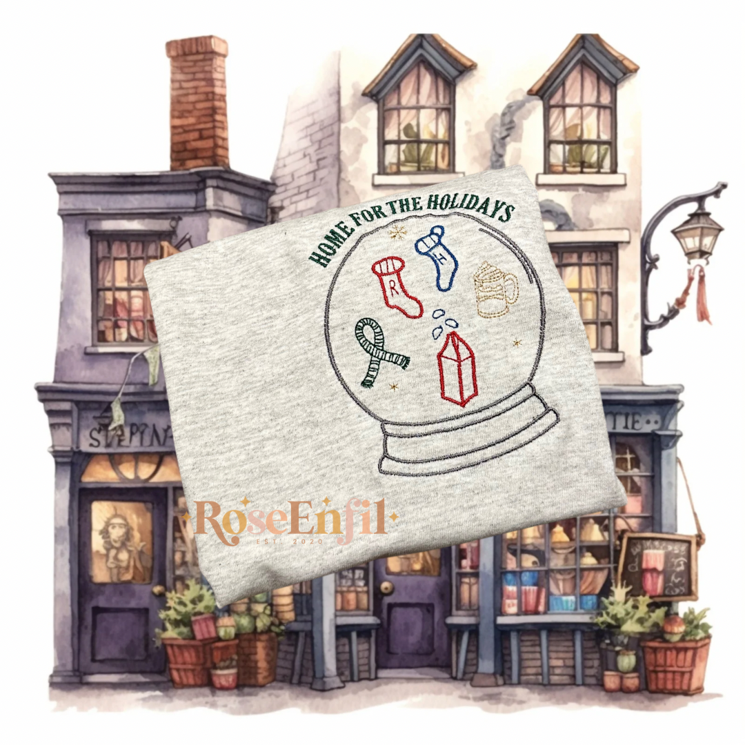 Noël à la maison - Château école de magie - Collection broderie magique Noël - Plusieurs Couleurs