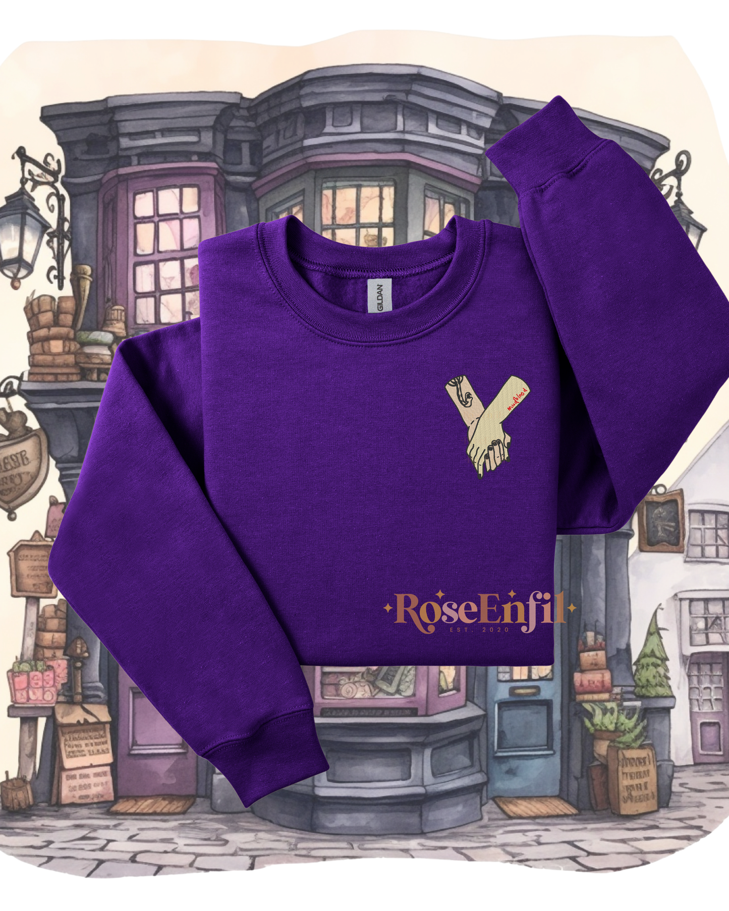 Dramione fanfiction (hand with tattoo and hand with scar) - Harry Potter magical collection - Embroidery (multiple colors)
