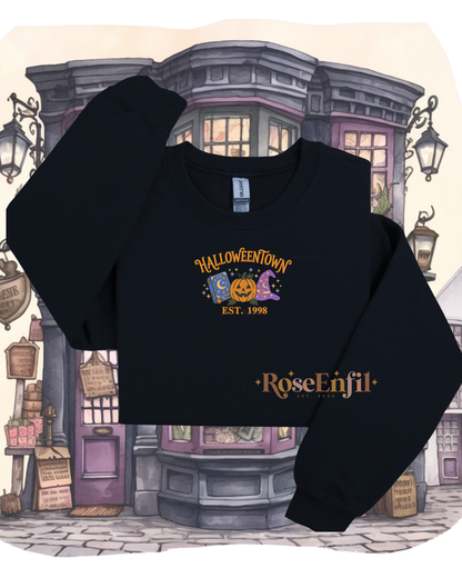 La ville d'halloween - Collection Halloween Vintage  - Plusieurs couleurs