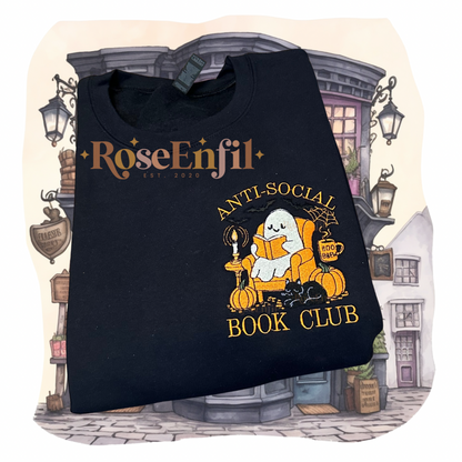 Club de lecture (fantôme) - Collection broderie livres et Halloween (automne et spooky) - Plusieurs couleurs