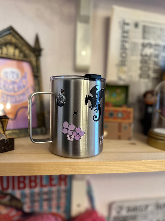 Dragon Books - Stainless Steel Mug - 12 Oz
