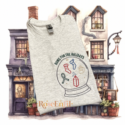 Noël à la maison - Château école de magie - Collection broderie magique Noël - Plusieurs Couleurs