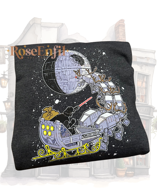 Étoile noire - Traineau du côté sombre  - Noël - Imprimé