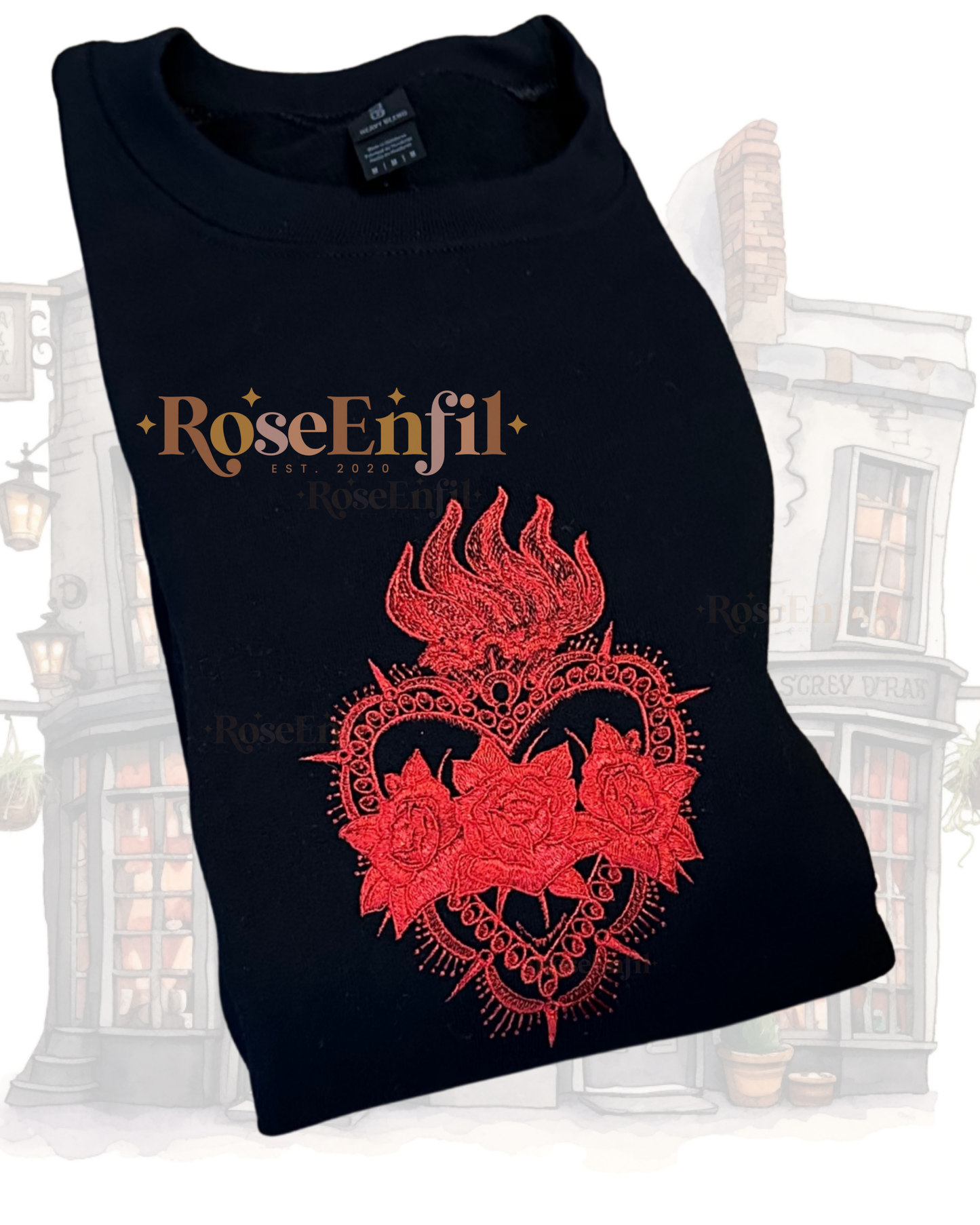 Coeur sacré  - Broderie magique - Plusieurs couleurs