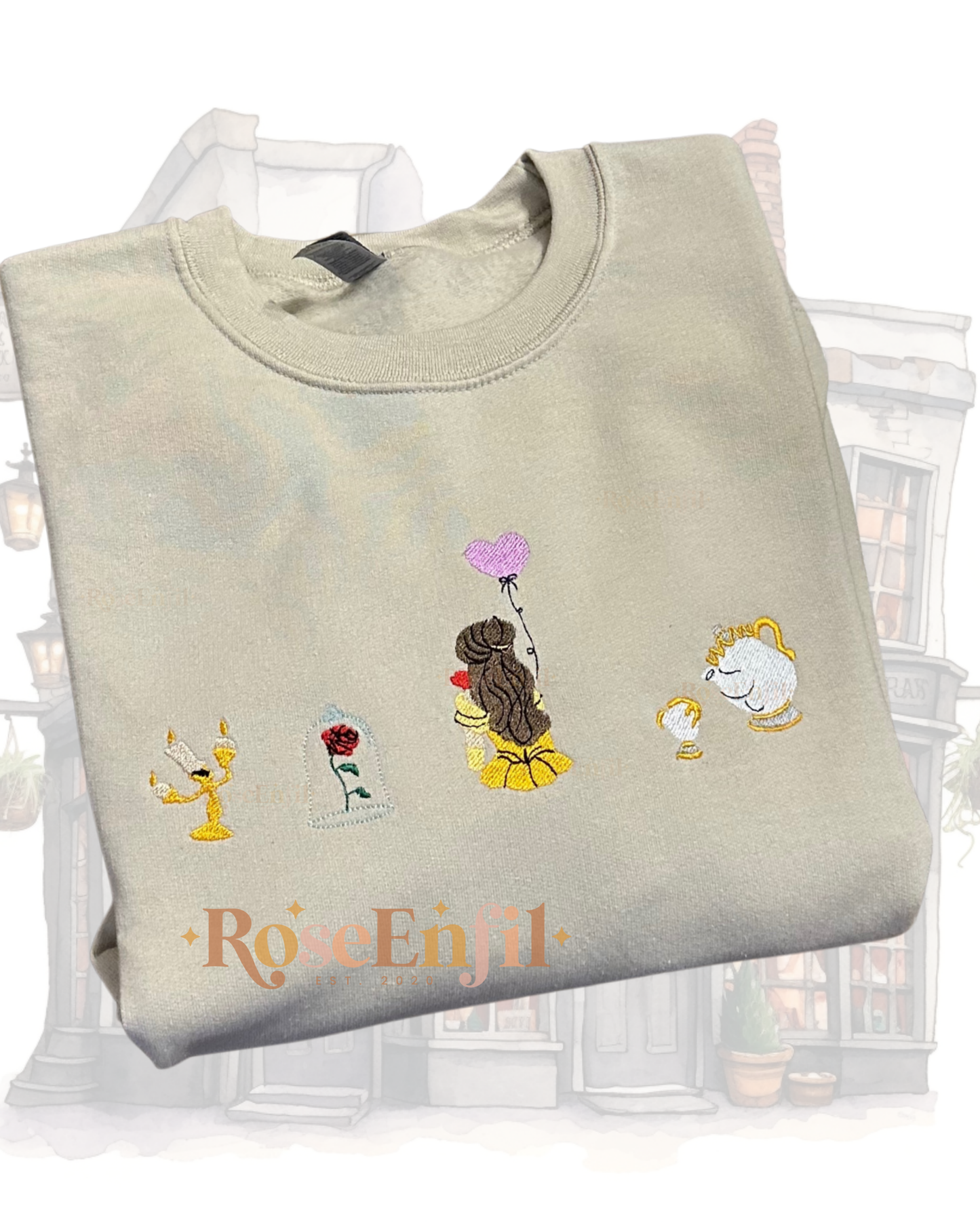 Beauty (enchanted items( - Princess Collection  - Magical Embroidery - Multiple Colors
