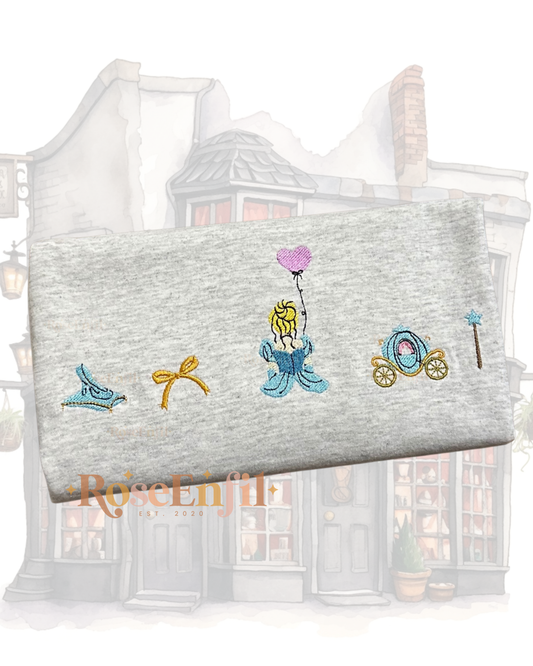 Princess and enchanted items  -  Princess Collection  - Magical Embroidery - Multiple Colors
