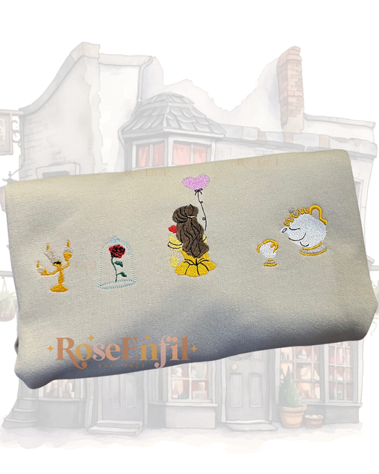 Beauty (enchanted items( - Princess Collection  - Magical Embroidery - Multiple Colors
