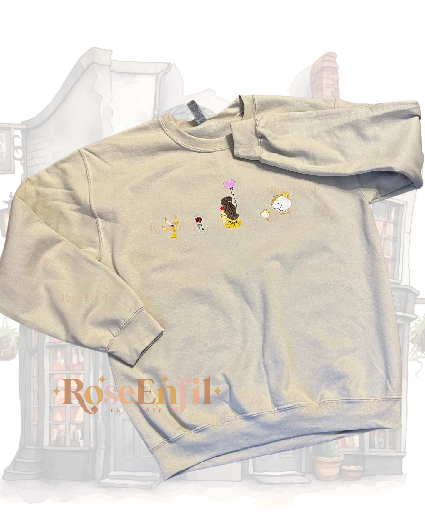 Beauty (enchanted items( - Princess Collection  - Magical Embroidery - Multiple Colors
