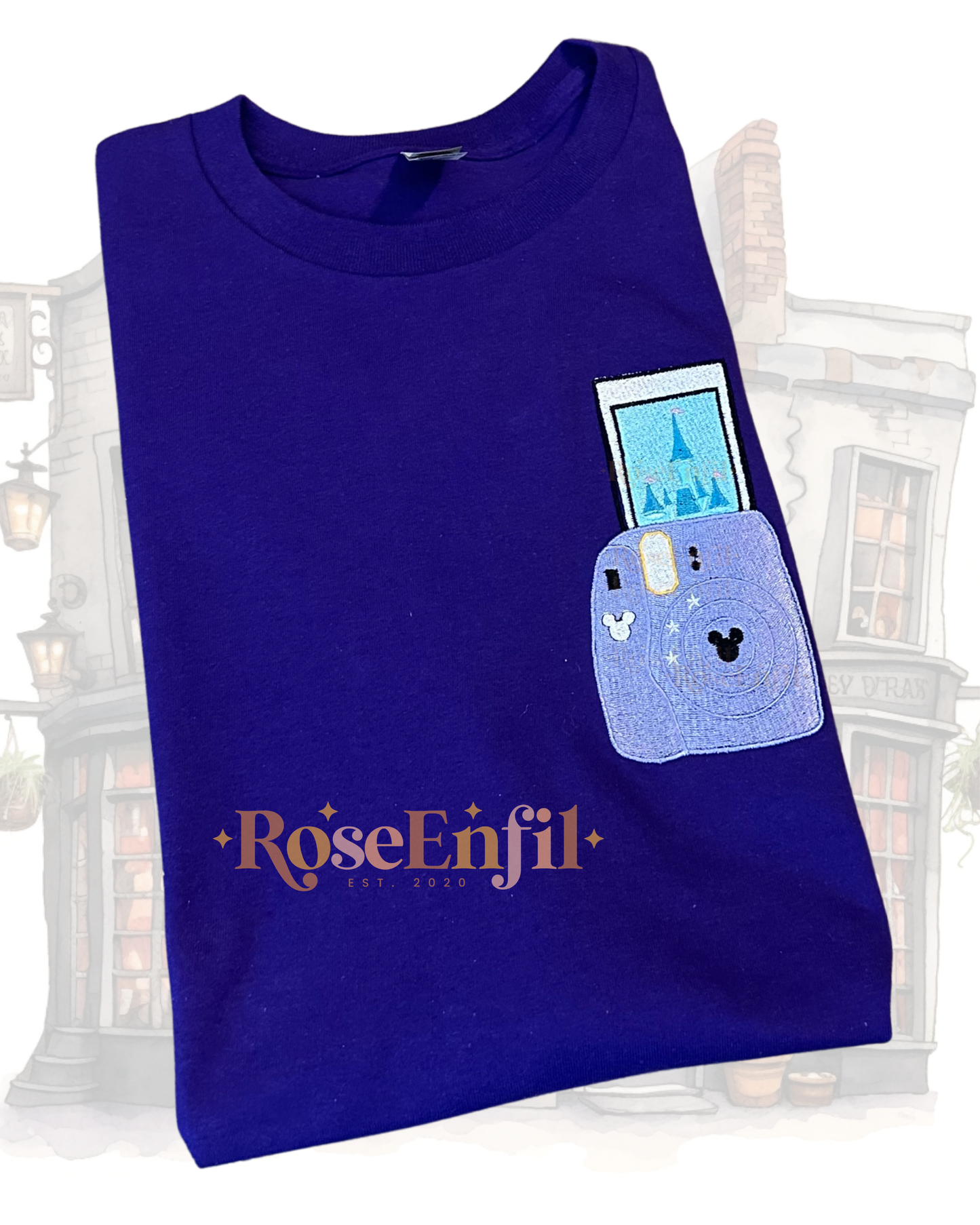 Instant photo of the Enchanted Castle - Theme Park and Dreams - Enchantment and Princess Collection - Embroidery (multiple colors)
