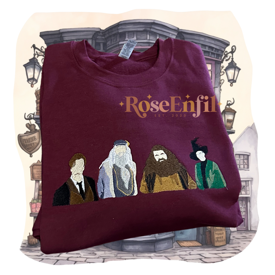 Professeurs école de magie - Collection broderie magique  - Plusieurs couleurs (crewneck seulement)