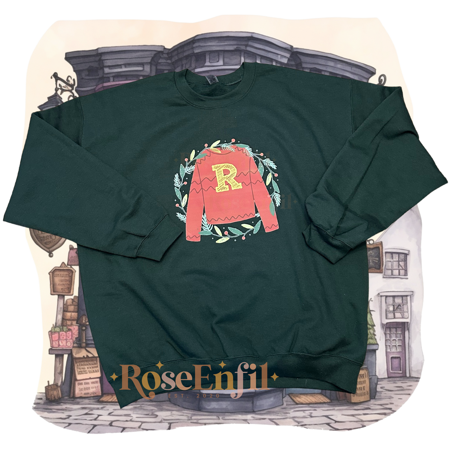 RON - Pull de Noël, Molly W. version moderne et confortable - Imprimé (plusieurs couleurs)