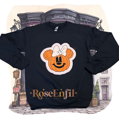 Citrouille enchantée - Collection automne magique - Crewneck Noir