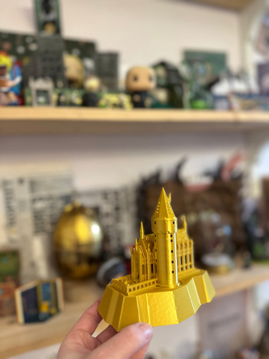 Château magique illuminé - École de magie (impressions 3d) - or