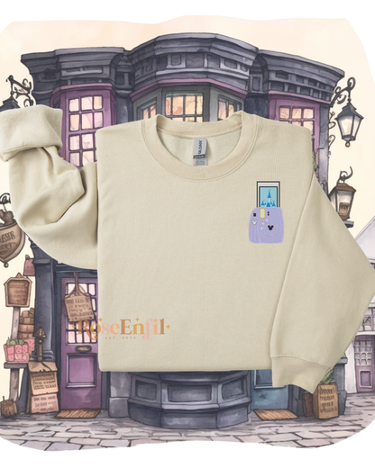 Photo instantanée du Château enchanté  - Parc attraction et rêve -Collection enchantement et princesse -  Broderie  (plusieurs couleurs)