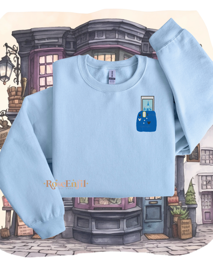 Photo instantanée du Château enchanté  - Parc attraction et rêve -Collection enchantement et princesse -  Broderie  (plusieurs couleurs)