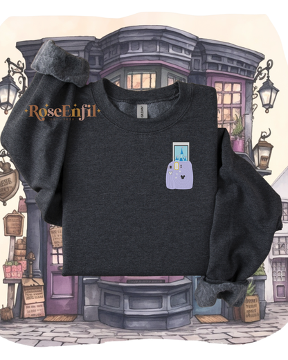 Photo instantanée du Château enchanté  - Parc attraction et rêve -Collection enchantement et princesse -  Broderie  (plusieurs couleurs)