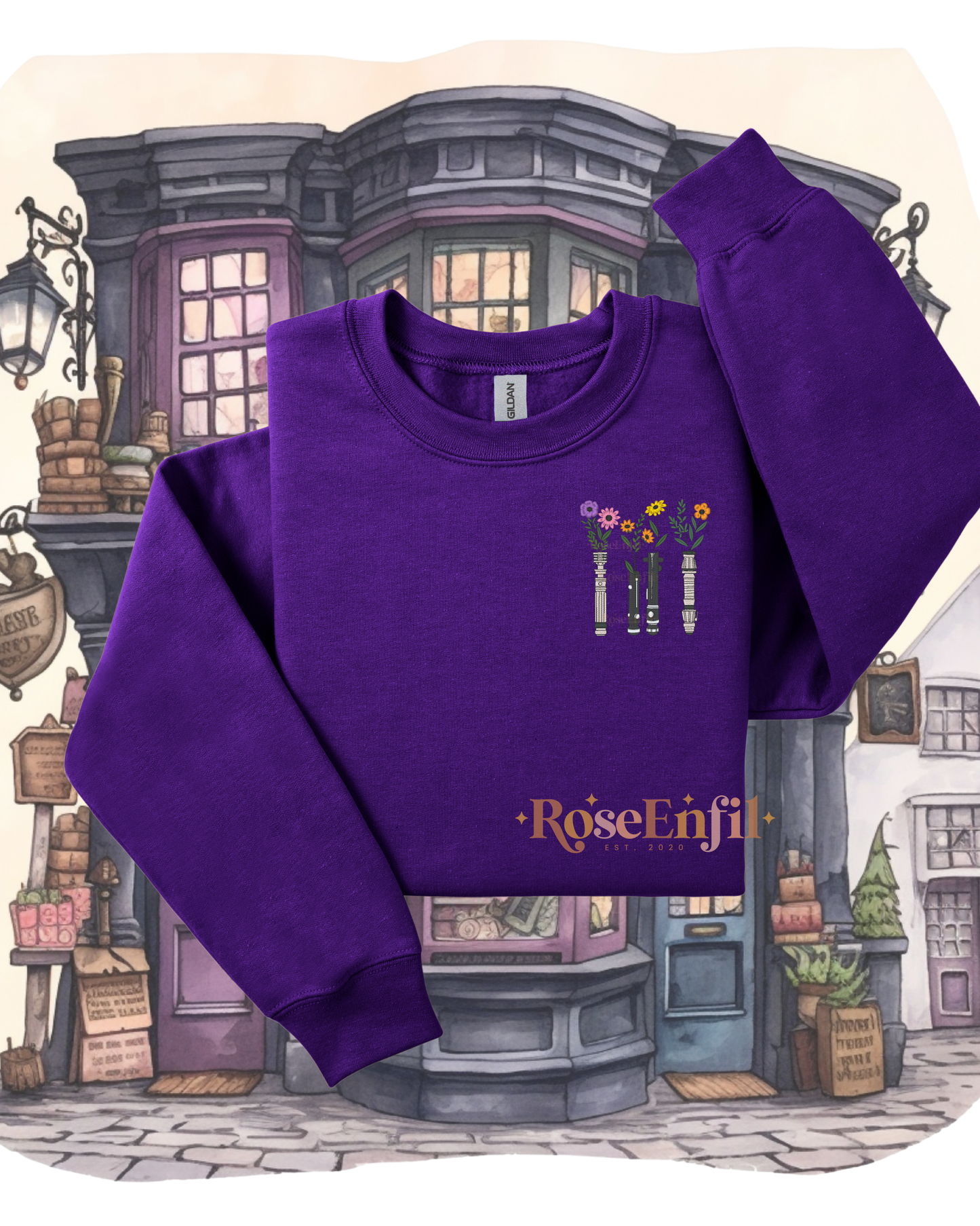 Flowery Lightsabers - Stars' friends - TV Series and Movies Collection - Embroidery (multiple colors)
