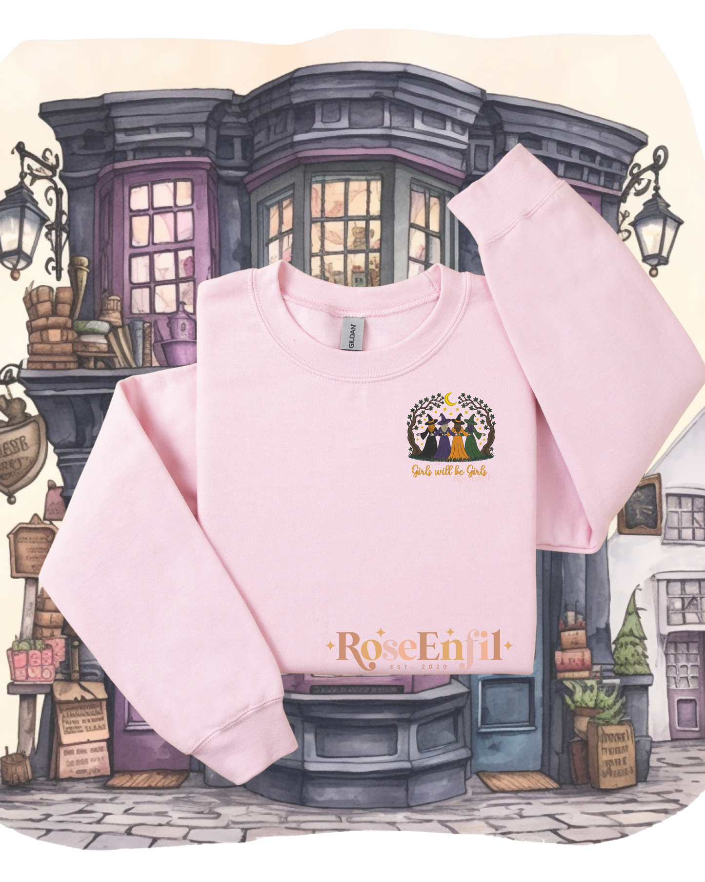 Coven - Girls will be girls (couvent - les filles seront des filles )-Collection Sorcières et magie  -  Broderie  (plusieurs couleurs)