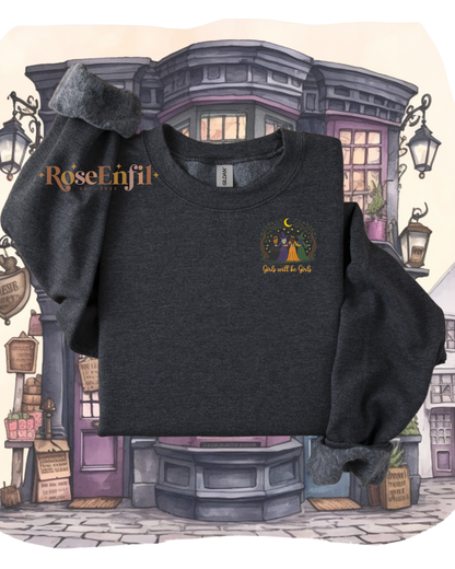 Coven - Girls will be girls (couvent - les filles seront des filles )-Collection Sorcières et magie  -  Broderie  (plusieurs couleurs)