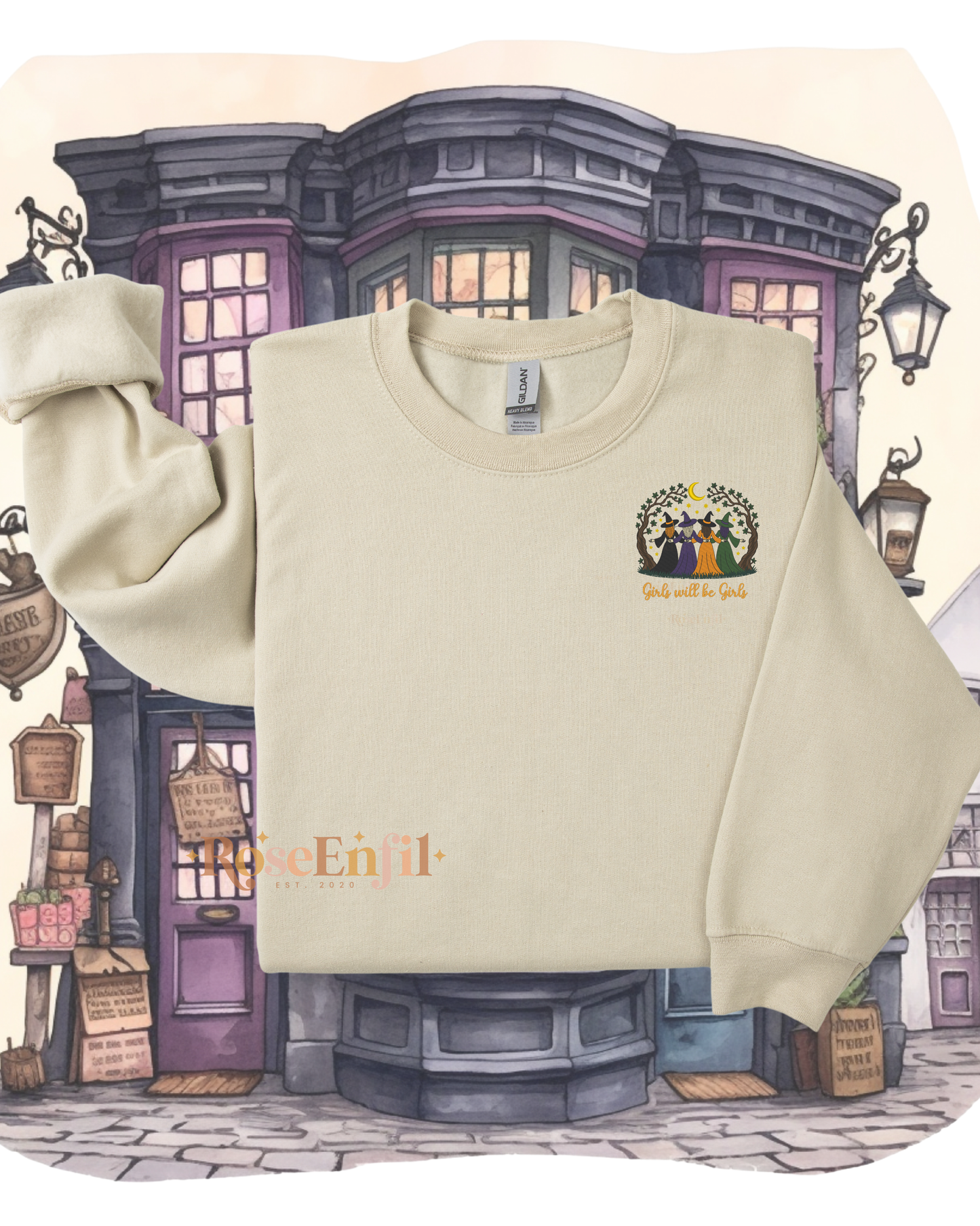 Coven - Girls will be girls (couvent - les filles seront des filles )-Collection Sorcières et magie  -  Broderie  (plusieurs couleurs)