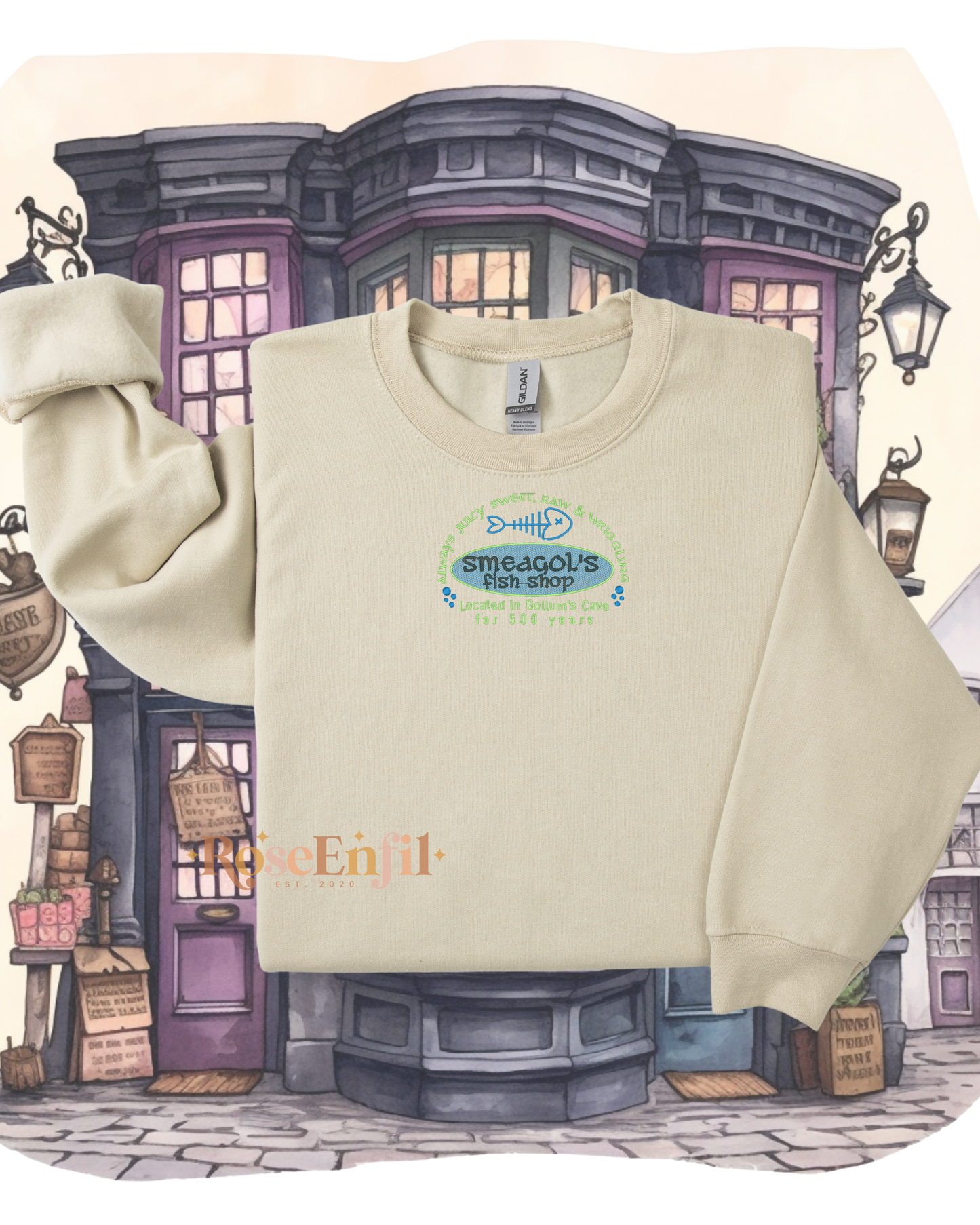 Fresh fish - Books and movies collection hobbit - Embroidery (multiple colors)
