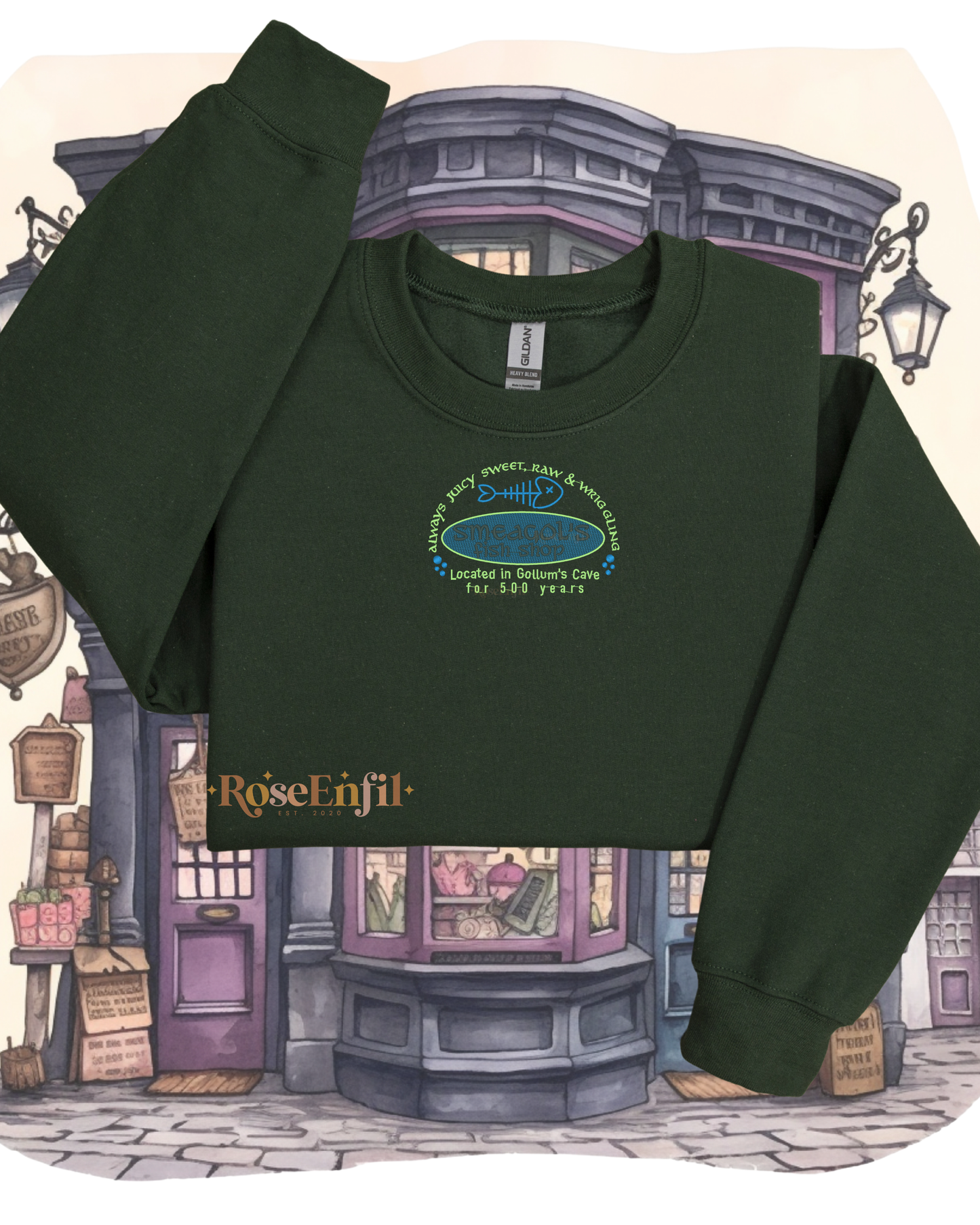 Fresh fish - Books and movies collection hobbit - Embroidery (multiple colors)
