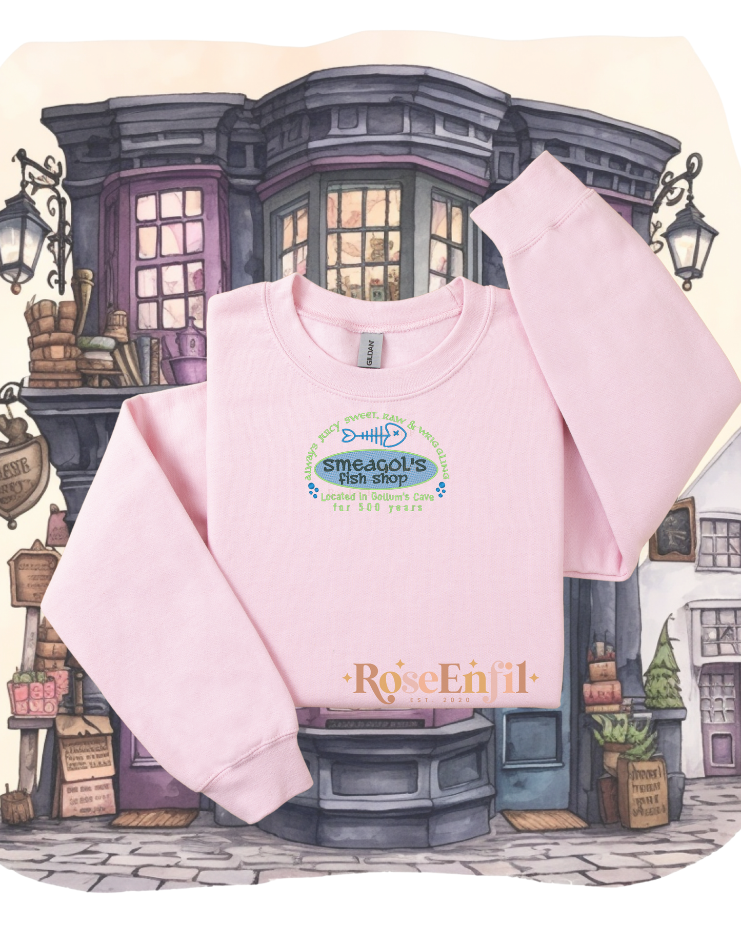 Fresh fish - Books and movies collection hobbit - Embroidery (multiple colors)
