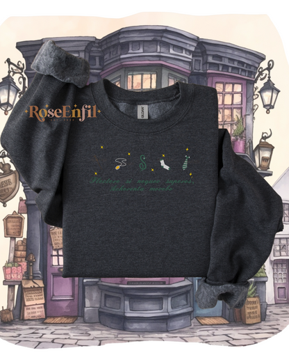 Maison de l'ambition (serpent) avec citation - Collection broderie magique - Plusieurs couleurs