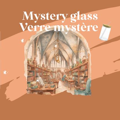 Mystère  ✨ verre avec paille et couvercle bambou