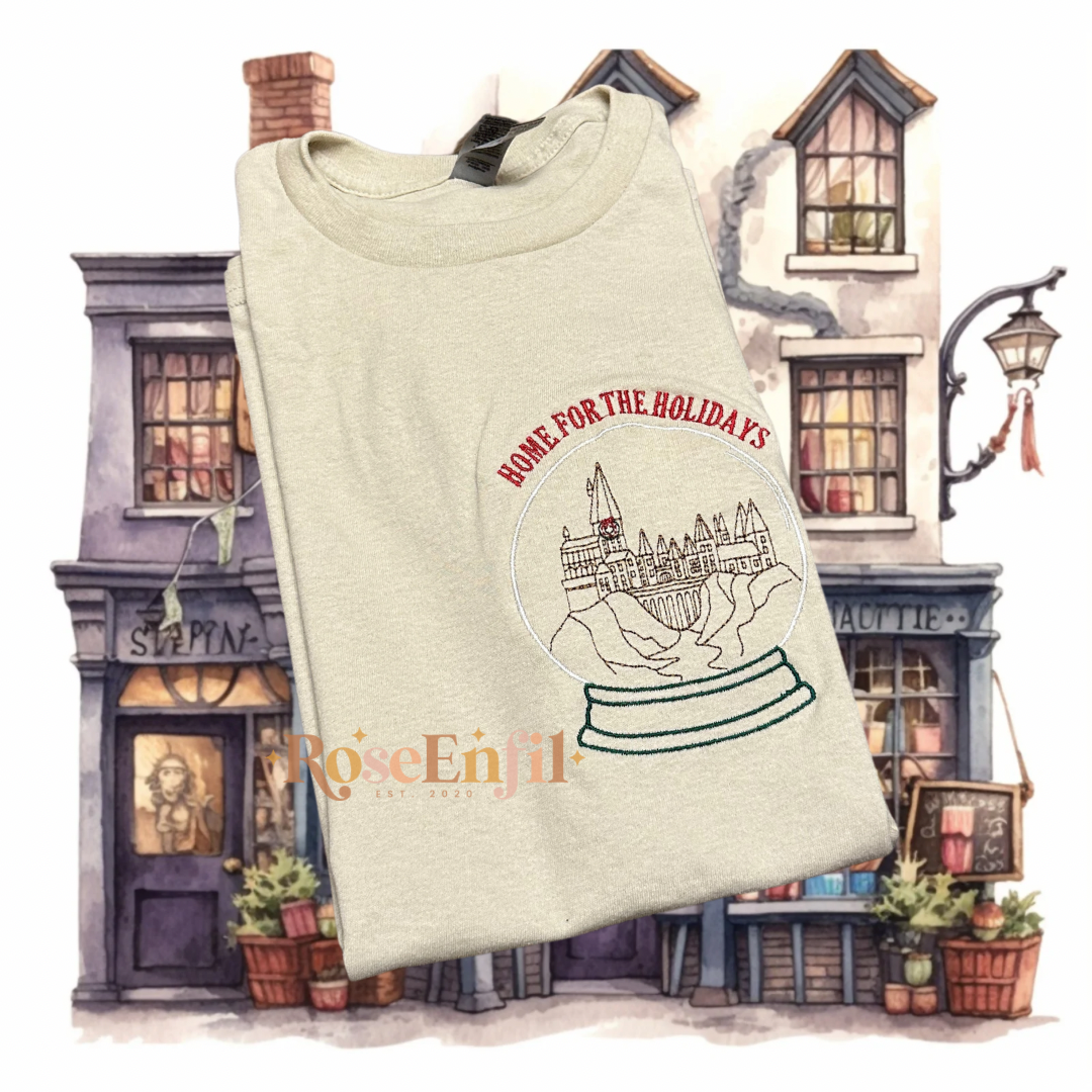 Noël à la maison - Christmas at home - Château école de magie - Collection broderie magique de Noël - Plusieurs couleurs