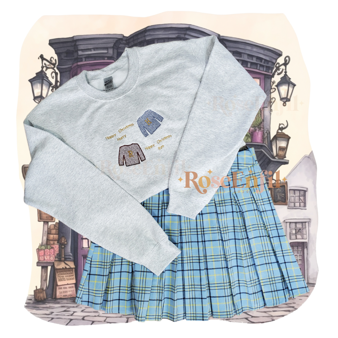 Joyeux Noël Harry et Ron - Noël à la maison - Collection broderie magique - Plusieurs couleurs