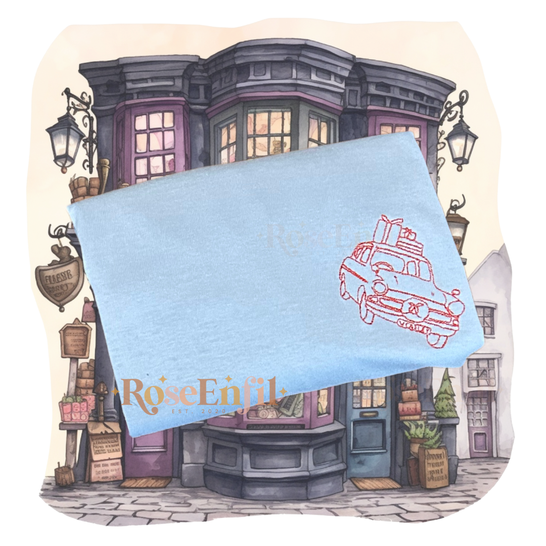 La voiture volante version noël - Collection noël magie - plusieurs couleurs