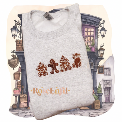 Maisons en pains d’épices - Collection broderie Noël classique - plusieurs couleurs