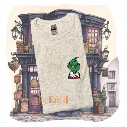 Grincheux vert - Broderie Nostalgie Noël classique  - Plusieurs Couleurs