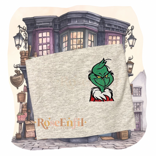 Grumpy Green - Nostalgic Classic Christmas Embroidery - Multiple Colors
