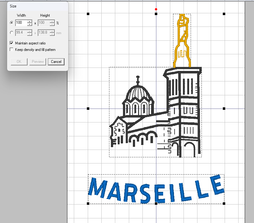 Commande personnalisée -  Marseille - Crewneck Noir - Small