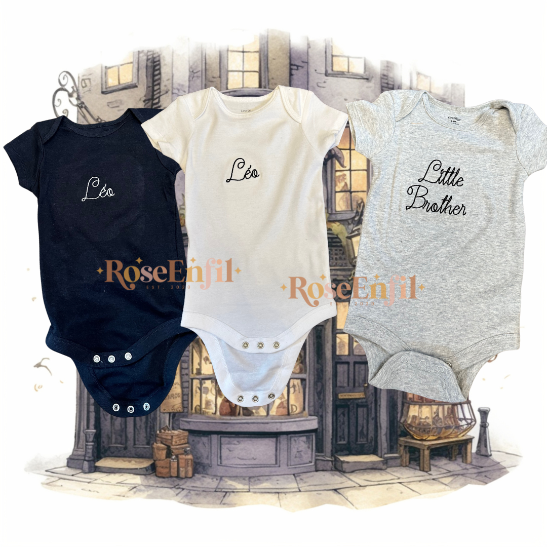 Précommande - Cache-couche Onesie - PRÉNOM ou MOT- Bébé