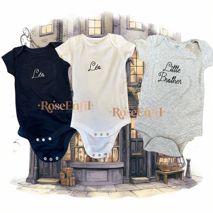 Précommande - Cache-couche Onesie - PRÉNOM ou MOT- Bébé