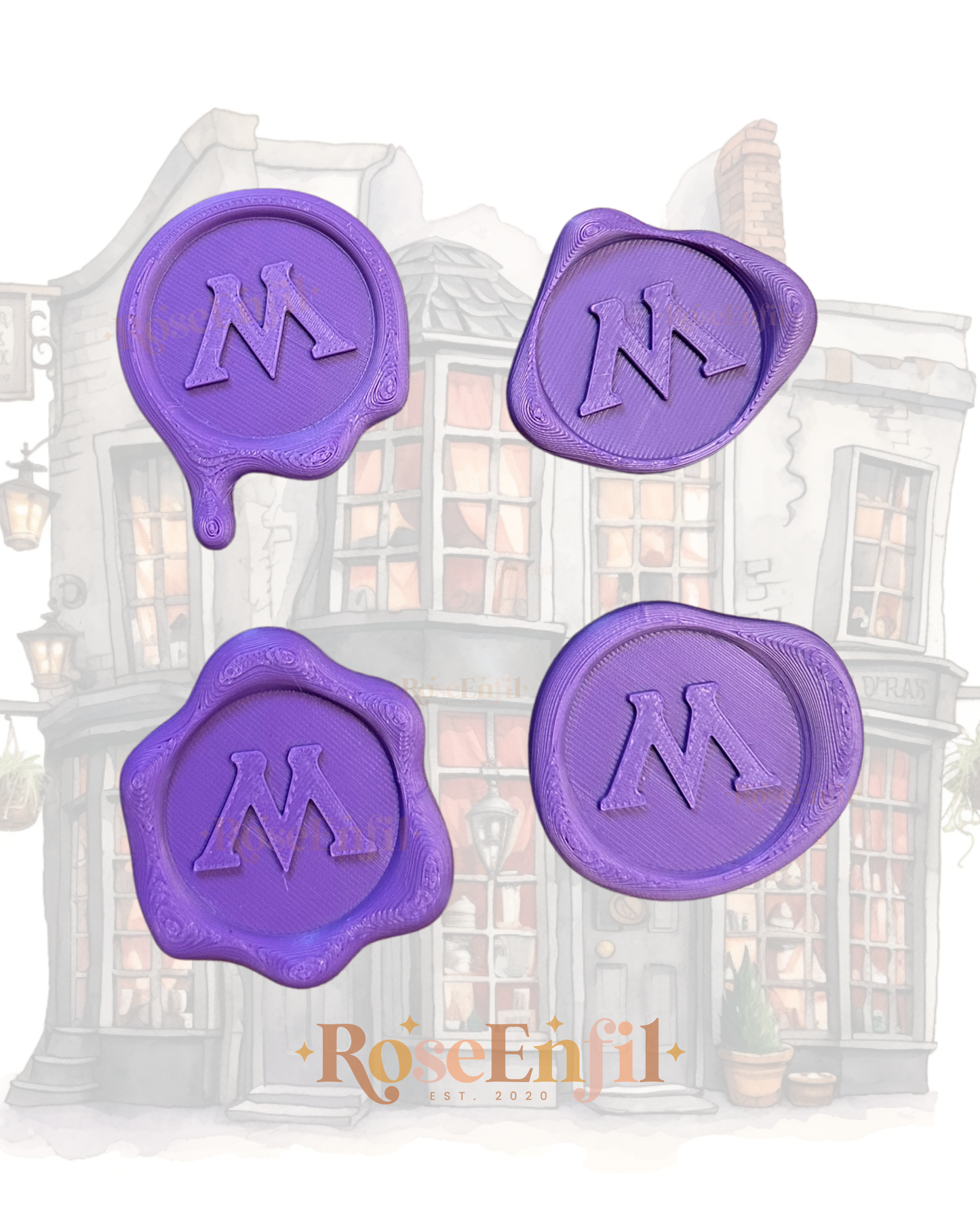 Ministry of Magic - Mauve - Imitation Wax Seal - Decor Collection - 3D Printed
