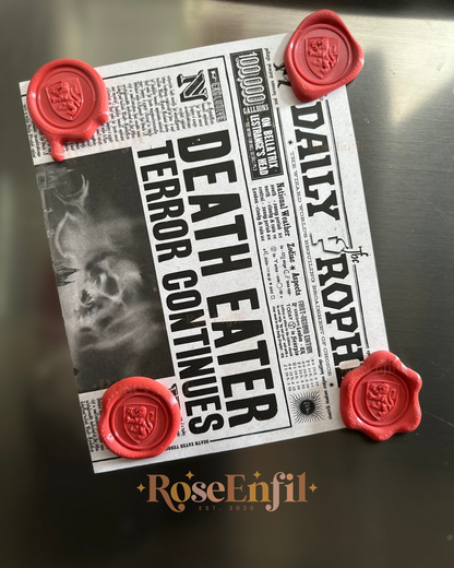Lion House - Red - Imitation Wax Seal - Decor Collection - 3D Printing
