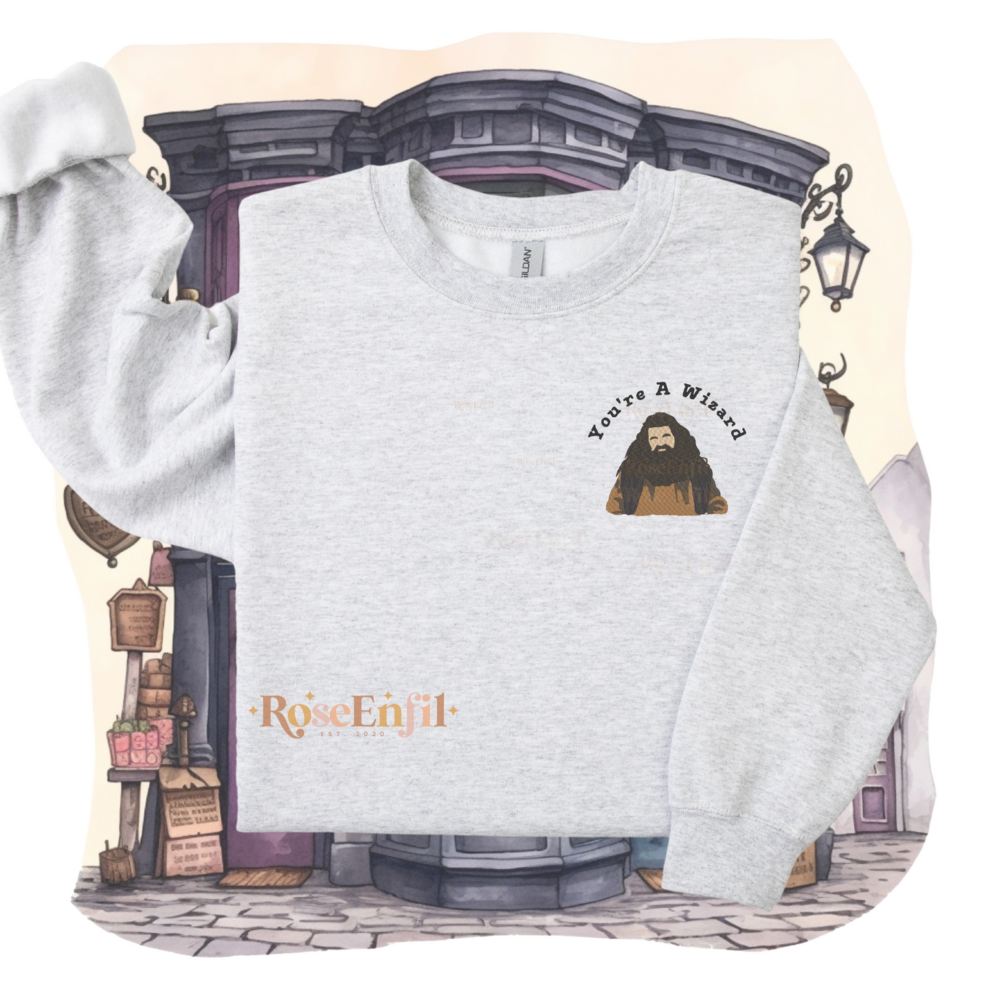 Hagrid avec citation sorcier (fr-en)  - Broderie magique - Plusieurs couleurs