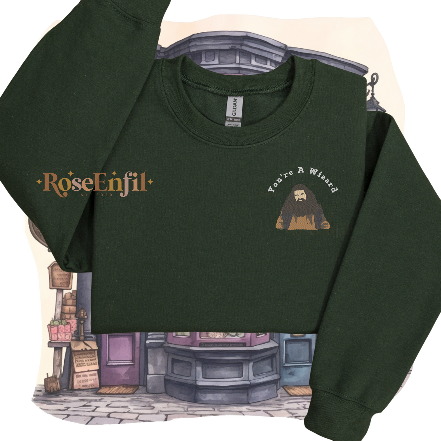 Hagrid avec citation sorcier (fr-en)  - Broderie magique - Plusieurs couleurs