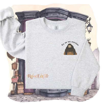 Hagrid avec citation sorcier (fr-en)  - Broderie magique - Plusieurs couleurs