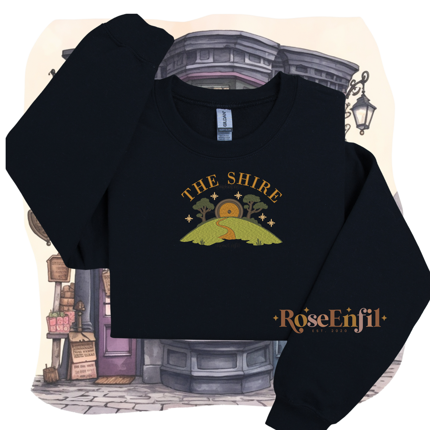 Le-La Comté en anglais - Hobbit - Broderie magique - Plusieurs couleurs