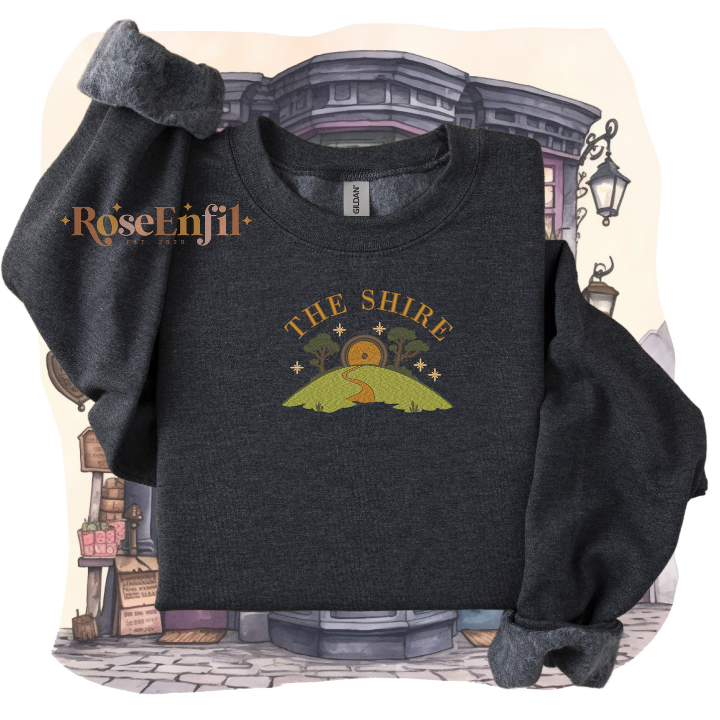 Le-La Comté en anglais - Hobbit - Broderie magique - Plusieurs couleurs
